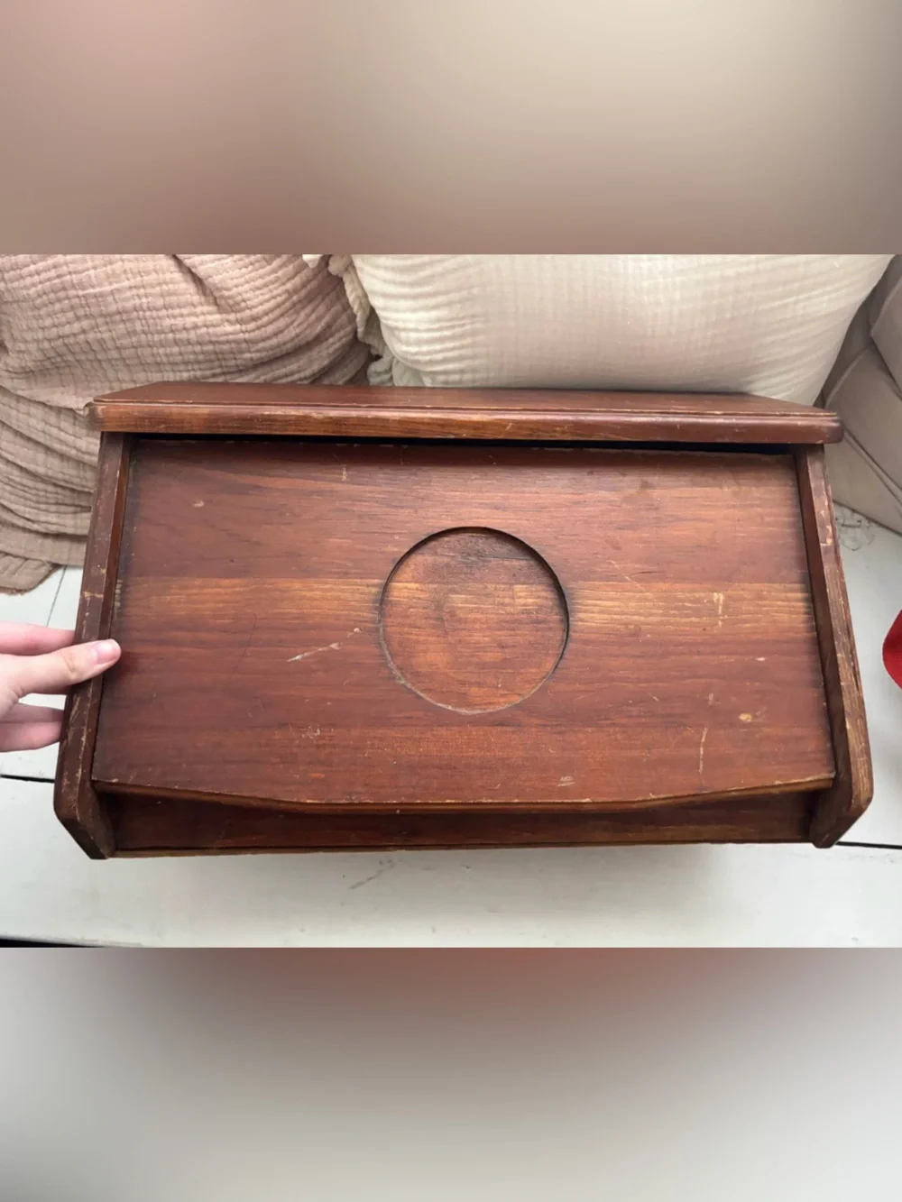 Vintage Wood Bread Box